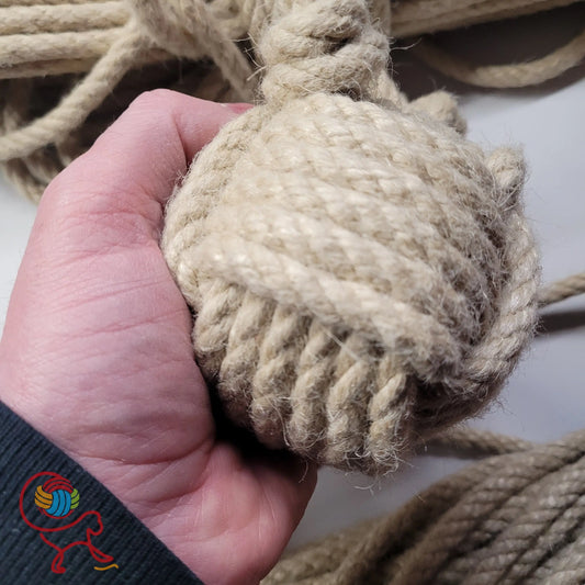 Lance amarre pomme de touline imitation chanvre fabrication artisanale Origine Corrèze gravure laser doming aux fils des nœuds made in France