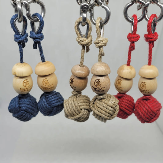 Porte-Clés Pomme de Touline | Chanvre Le Cèpe Origine Corrèze Aux fils des Noeuds