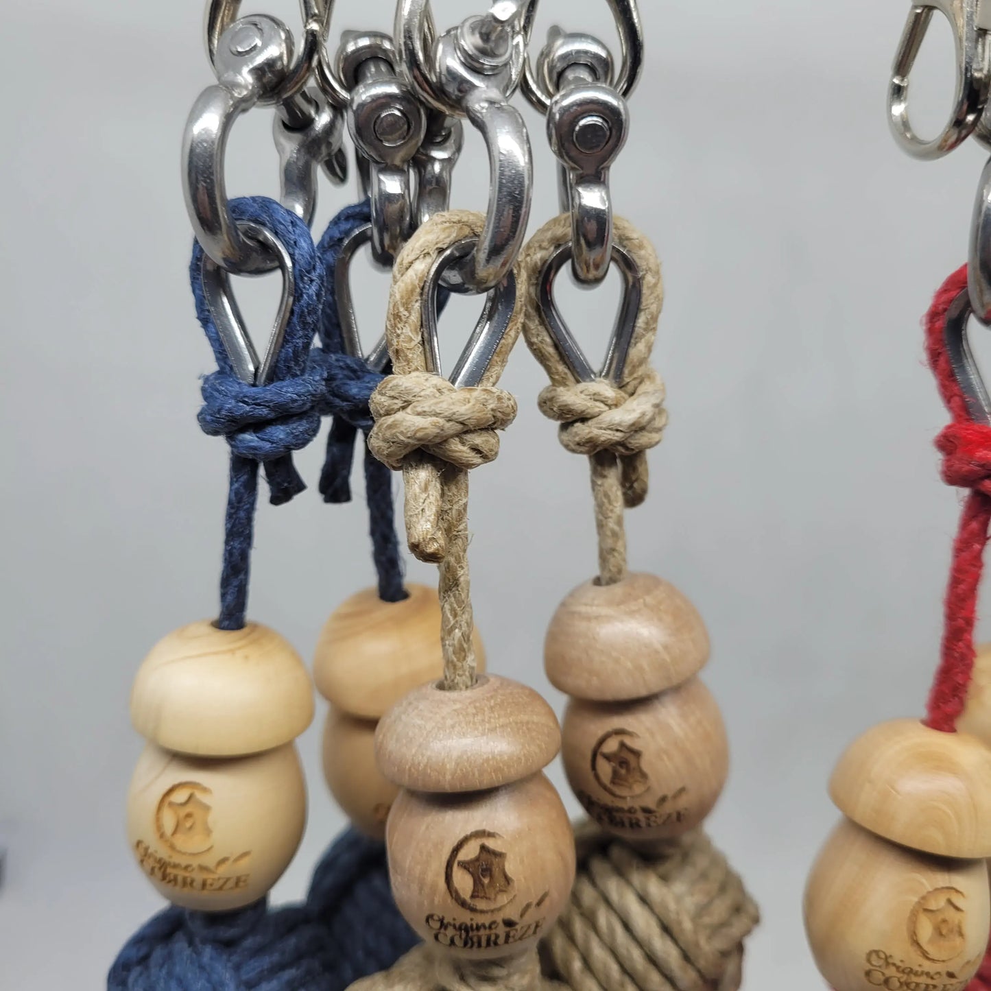 Porte-Clés Pomme de Touline | Chanvre Le Cèpe Origine Corrèze Aux fils des Noeuds