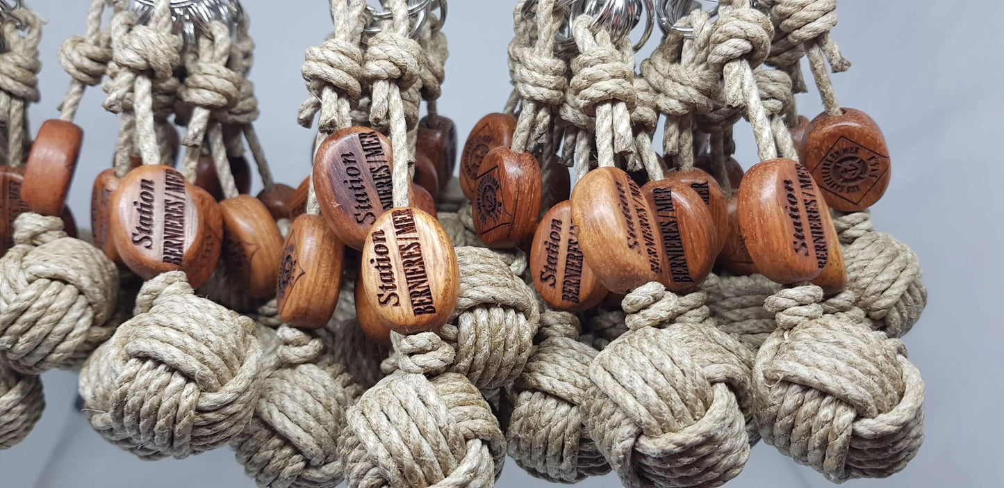 Porte-Clés Pomme de Touline │ Pack X50 Chanvre – Cadeaux Authentiques Aux fils des Noeuds