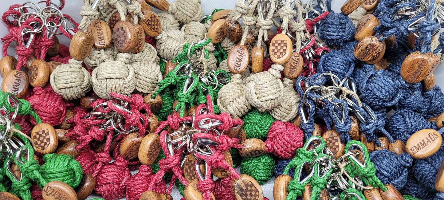 Porte-Clés Pomme de Touline │ Pack X50 Chanvre – Cadeaux Authentiques Aux fils des Noeuds