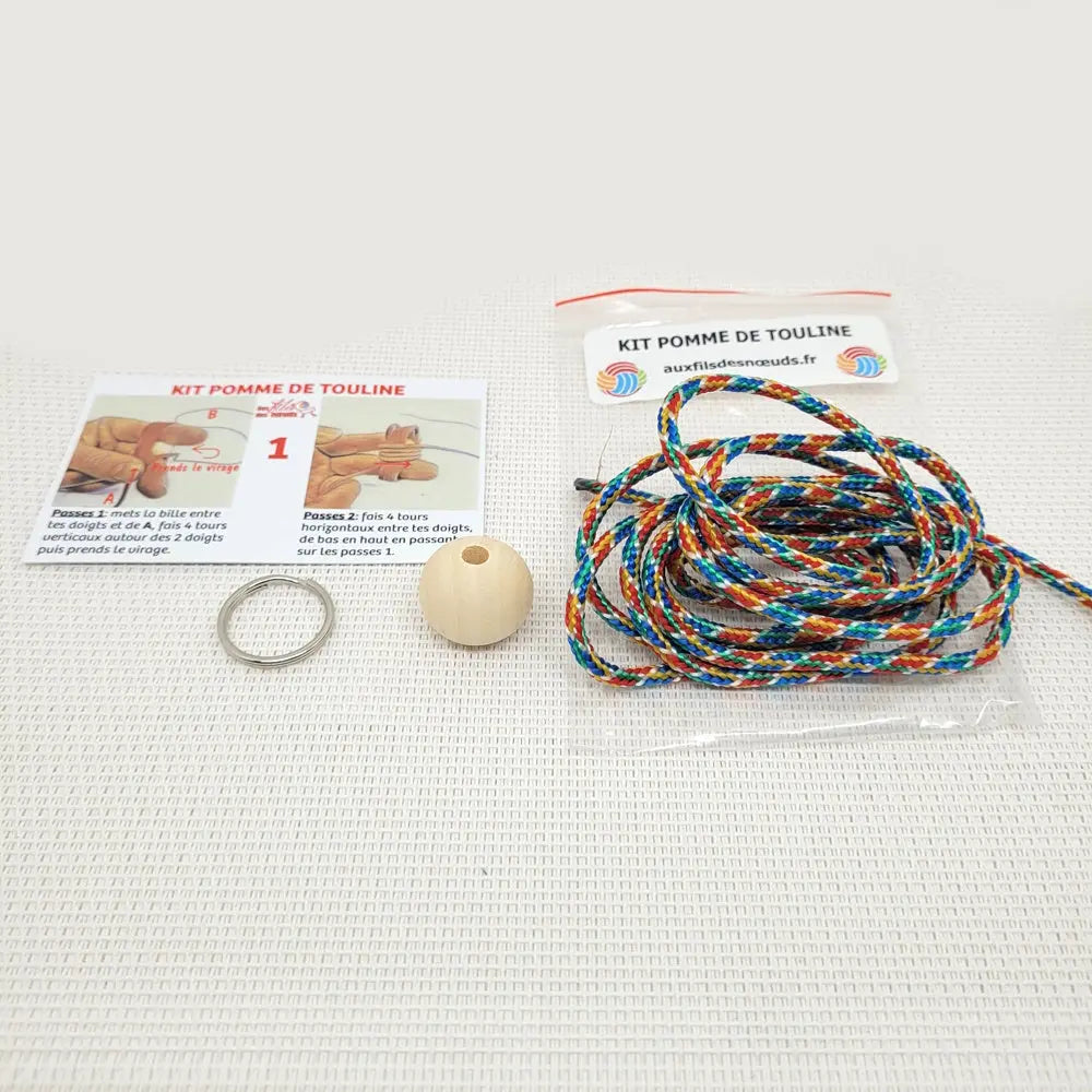 Porte Cl s Le Kit DIY Pomme De Touline Aux Fils Des Noeuds SAS porte-cl-s-le-kit-diy-pomme-de-touline-aux-fils-des-noeuds-sas