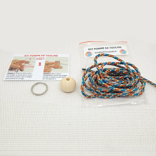 Porte-Clés │ Le Kit DIY Pomme de Touline Aux fils des noeuds