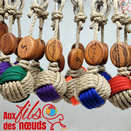 Porte-Clés La Bicolore Chanvre & P550 Aux fils des Noeuds