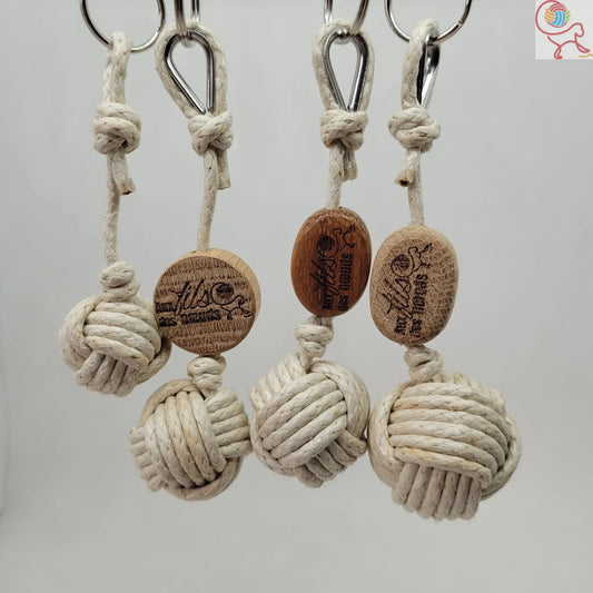 Porte-Clés Pomme de Touline Lin La Classique Aux fils des Noeuds