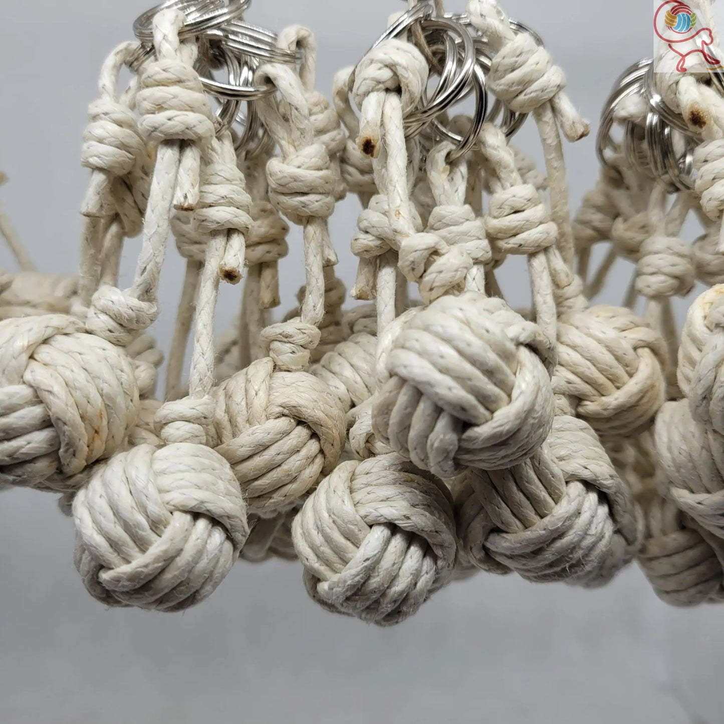 Porte-Clés Pomme de Touline Lin La Classique Aux fils des Noeuds