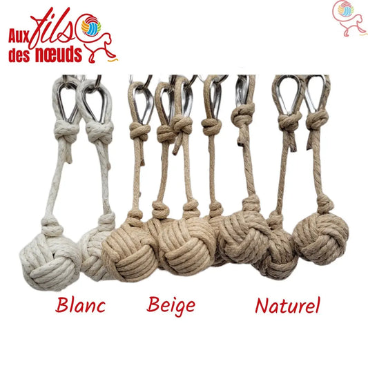 Porte-Clés Pomme de Touline Lin La Classique Aux fils des Noeuds