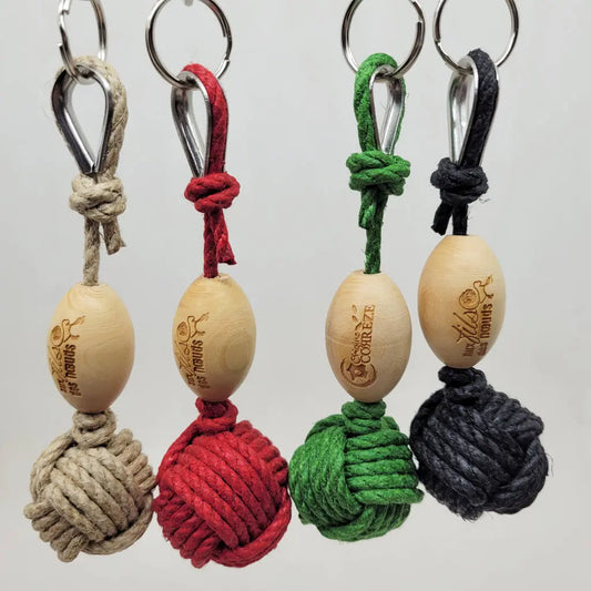 Porte-clés Pomme de Touline │ Chanvre Rugby Origine Corrèze Aux fils des noeuds