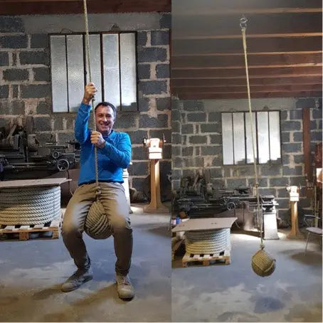 Balançoire Pomme de touline personnalisable - Objet décoration fabrication artisanale made in Corrèze by Aux fils des noeuds