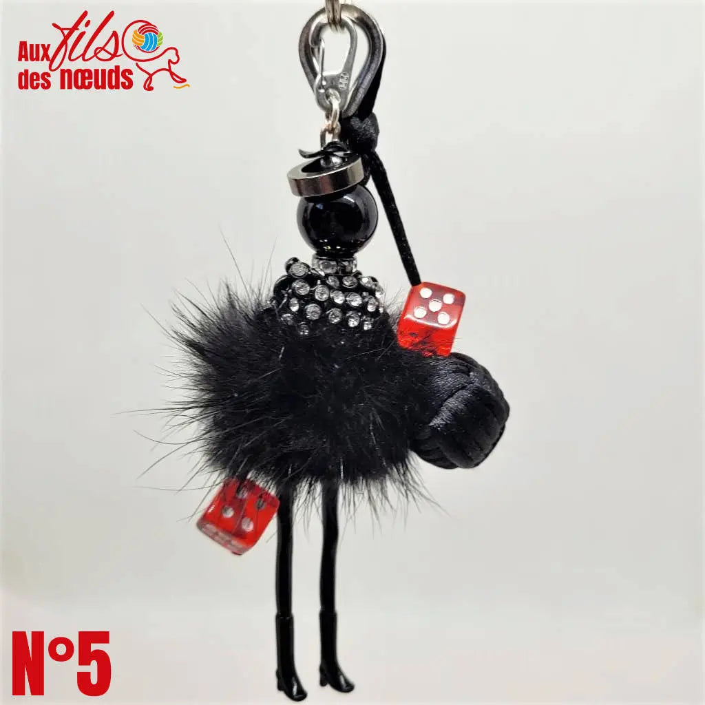 Porte clef bijoux Pomme de Touline - Mademoiselle et sa pomme by Aux Fils des noeuds