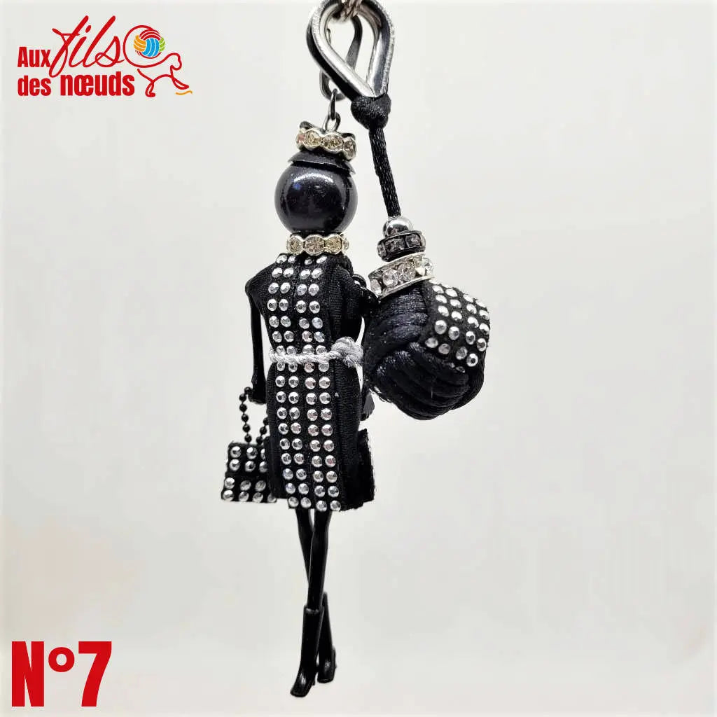 Porte clef bijoux Pomme de Touline - Mademoiselle et sa pomme by Aux Fils des noeuds