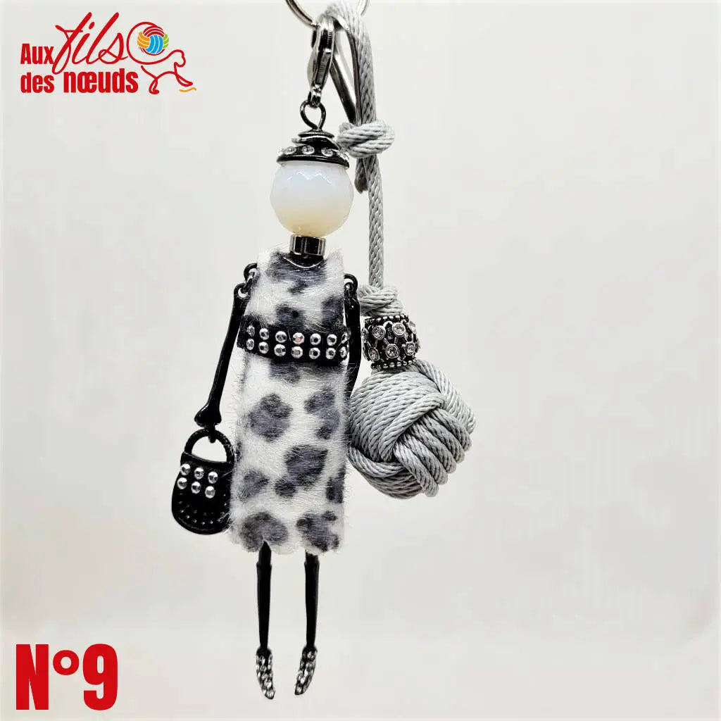 Porte clef bijoux Pomme de Touline - Mademoiselle et sa pomme by Aux Fils des noeuds