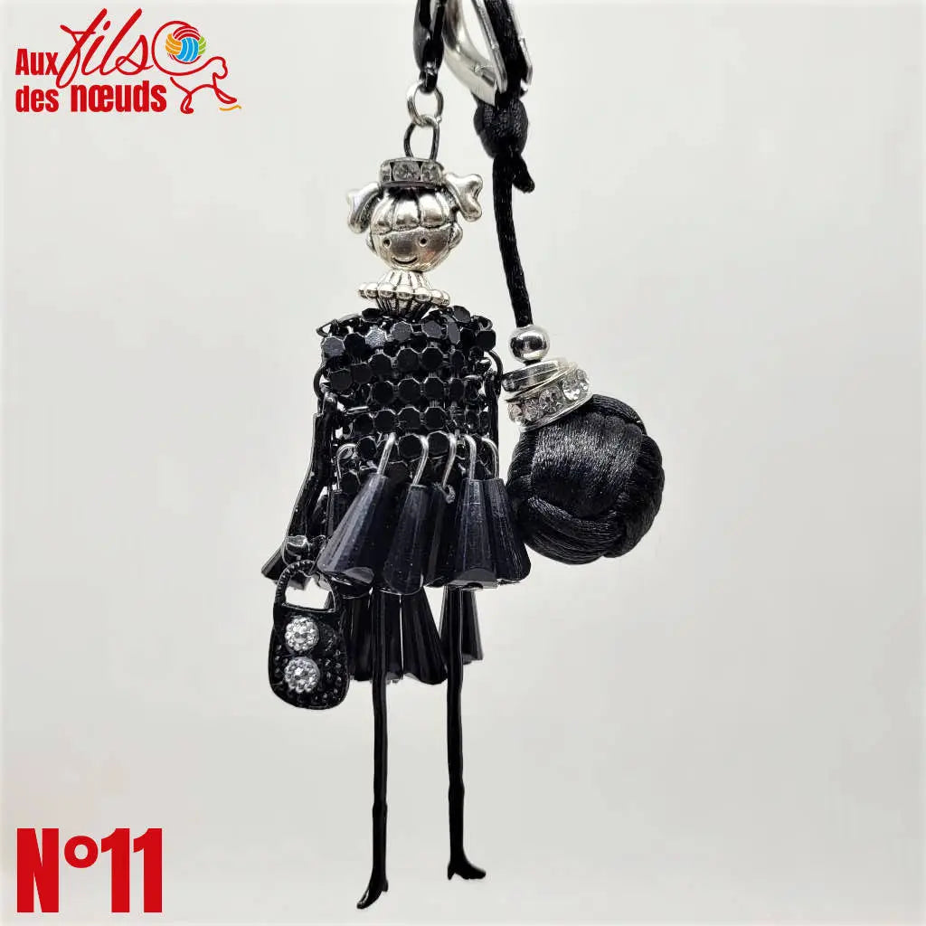Porte clef bijoux Pomme de Touline - Mademoiselle et sa pomme by Aux Fils des noeuds