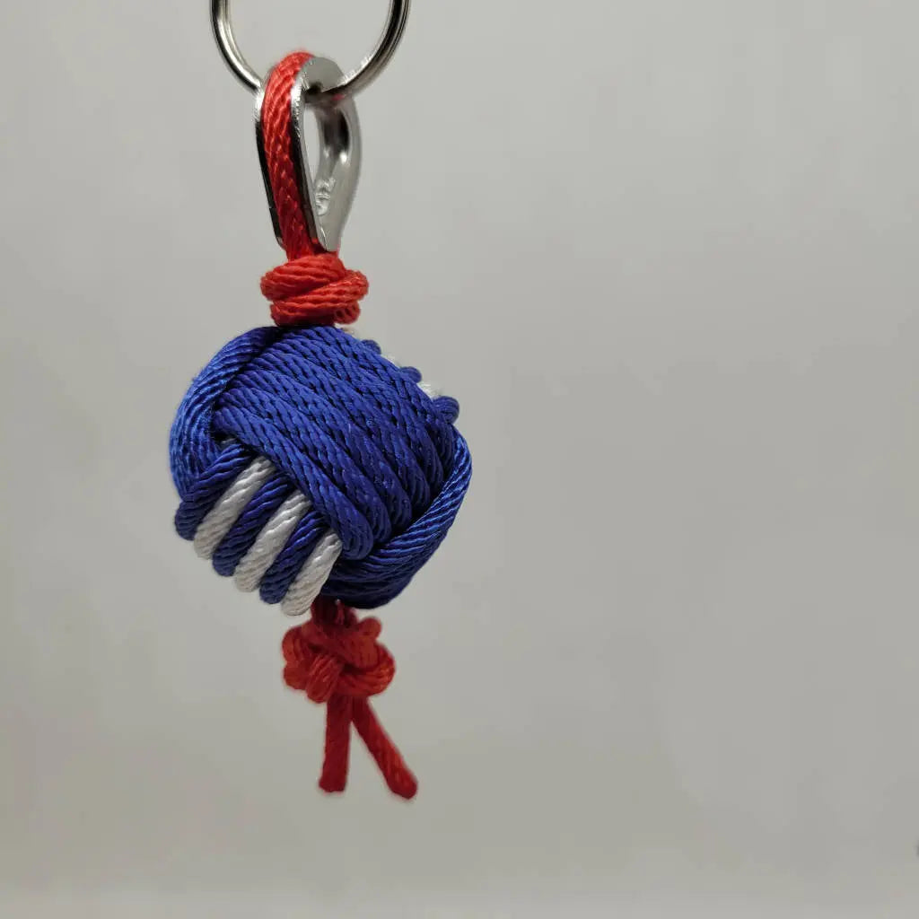 Porte clef marinière Pomme de touline personnalisable - fabrication artisanale made in Corrèze by Aux fils des noeuds
