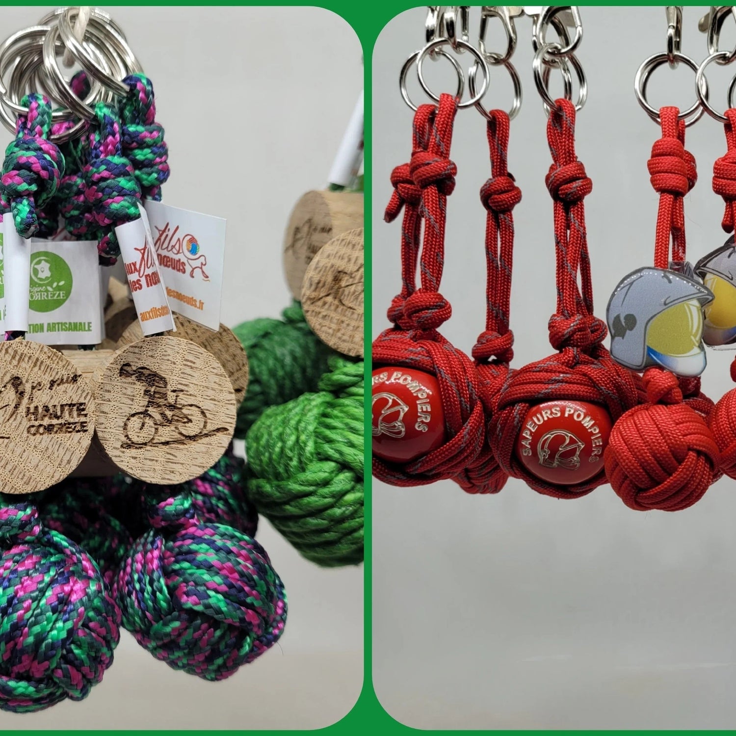 Aux fils des noeuds Porte-Clés Pomme de Touline Les Professions