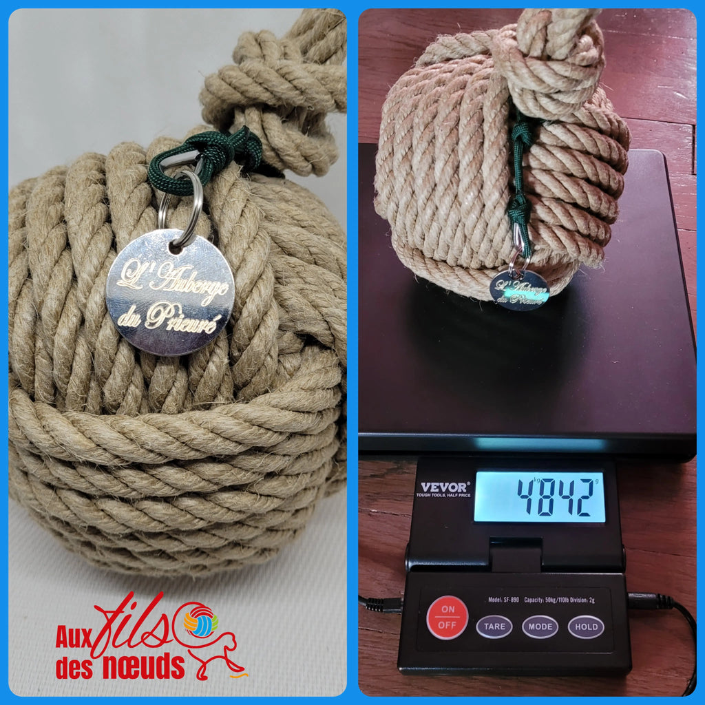 Cale-Porte Pomme de Touline | Le Cale-Porte Personnalisé Aux fils des Noeuds