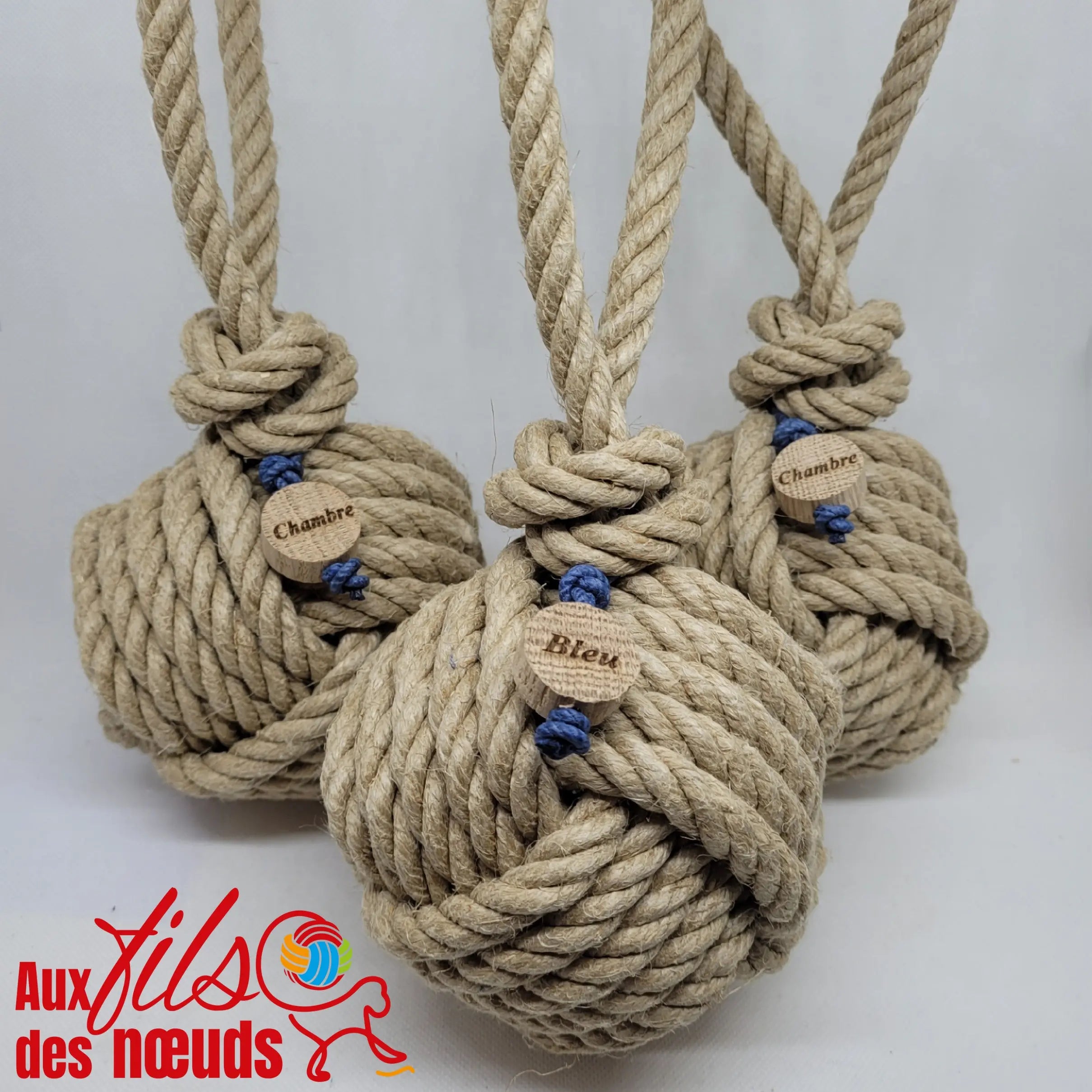 Cale-Porte Pomme de Touline | Le Cale-Porte Personnalisé Aux fils des Noeuds