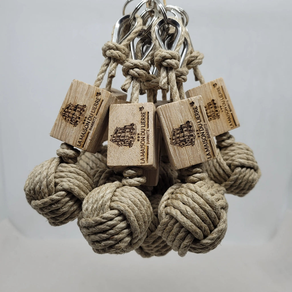 Porte-Clés Pomme de Touline | Chanvre 4 mm Les Hôtels Aux fils des Noeuds