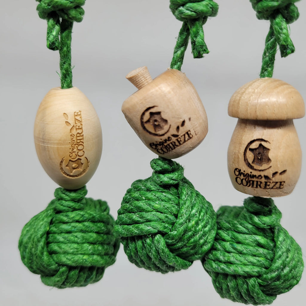 Porte-Clés Pomme de Touline | Chanvre Le Cèpe Origine Corrèze Aux fils des Noeuds