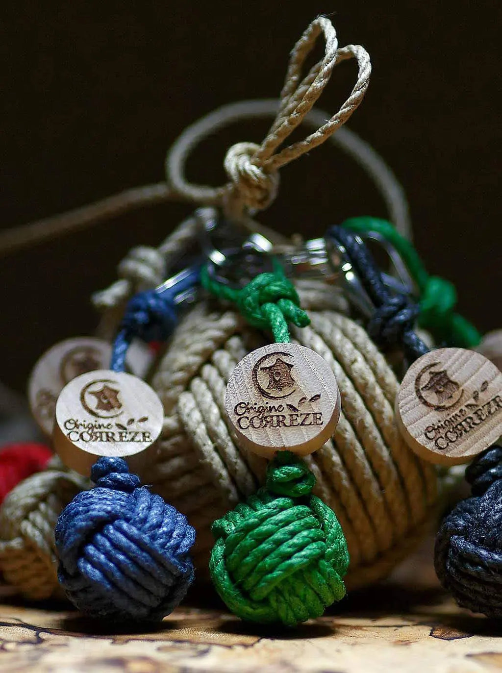 Porte-Clés Pomme de Touline | Chanvre Origine Corrèze Aux fils des Noeuds