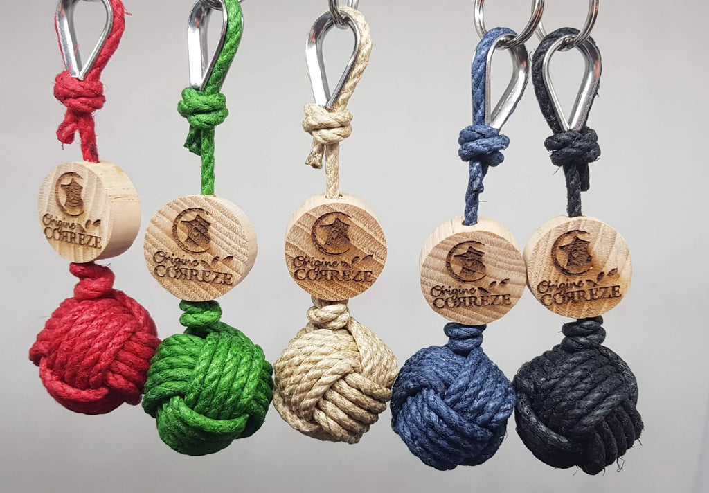 Porte-Clés Pomme de Touline | Chanvre Origine Corrèze Aux fils des Noeuds