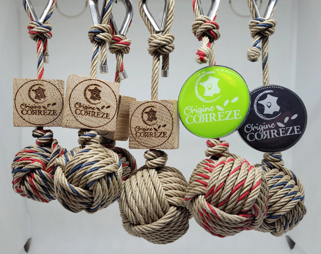 Porte-Clés Pomme de Touline | Chanvre Origine Corrèze Aux fils des Noeuds