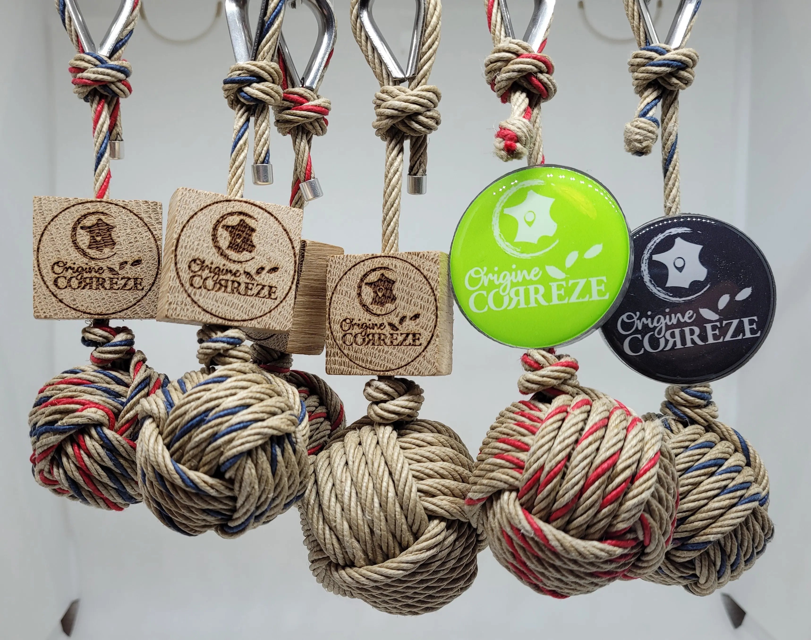 Porte-Clés Pomme de Touline | Chanvre Origine Corrèze Aux fils des Noeuds