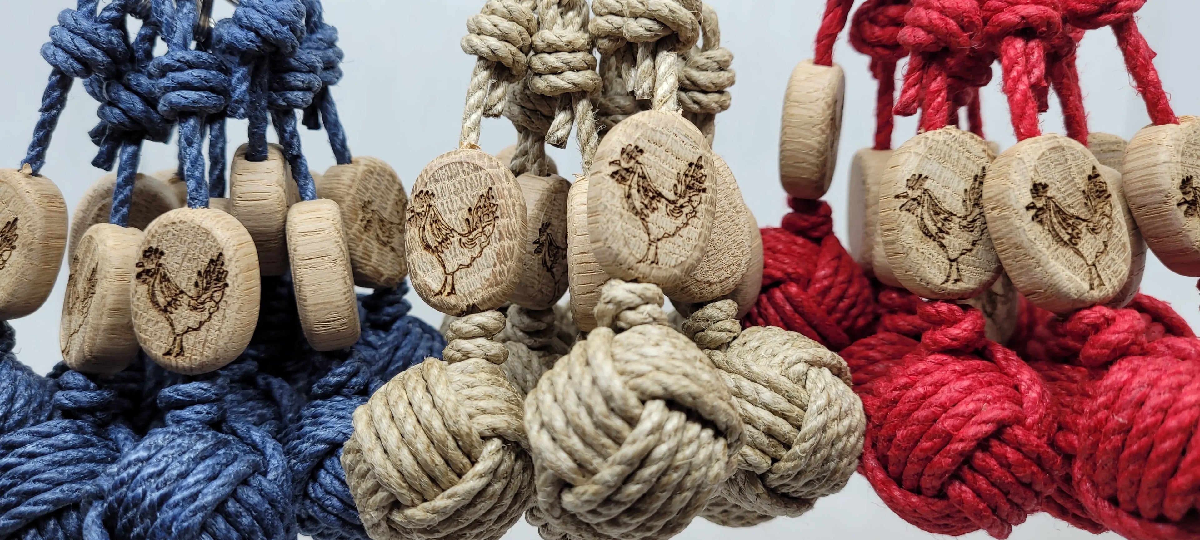 Porte-Clés Pomme de Touline │ Pack X50 Chanvre  – Cadeaux Authentiques Aux fils des Noeuds