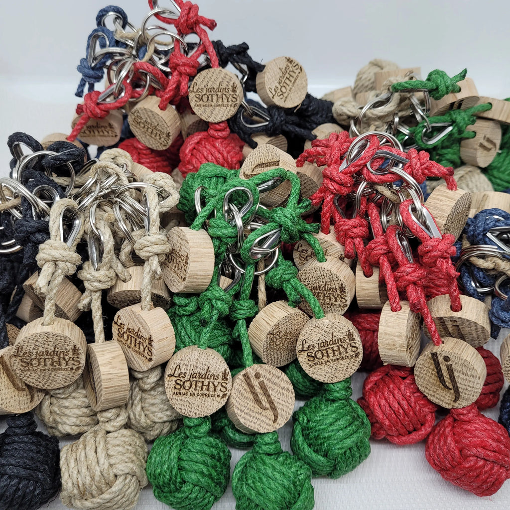 Porte-Clés Pomme de Touline │ Pack X50 Chanvre  – Cadeaux Authentiques Aux fils des Noeuds