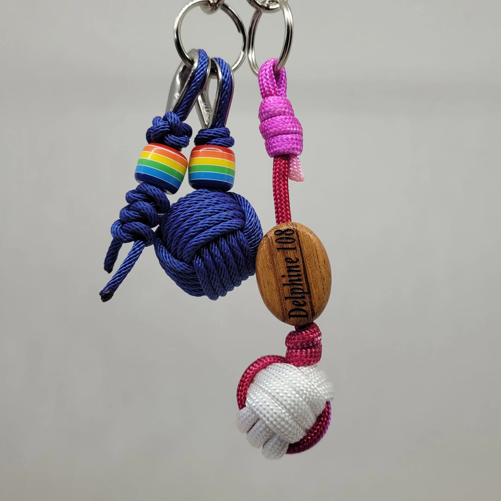 Porte-Clés  Pomme de Touline | Tresse Hélicoïdale et Son Bosco Aux fils des Noeuds