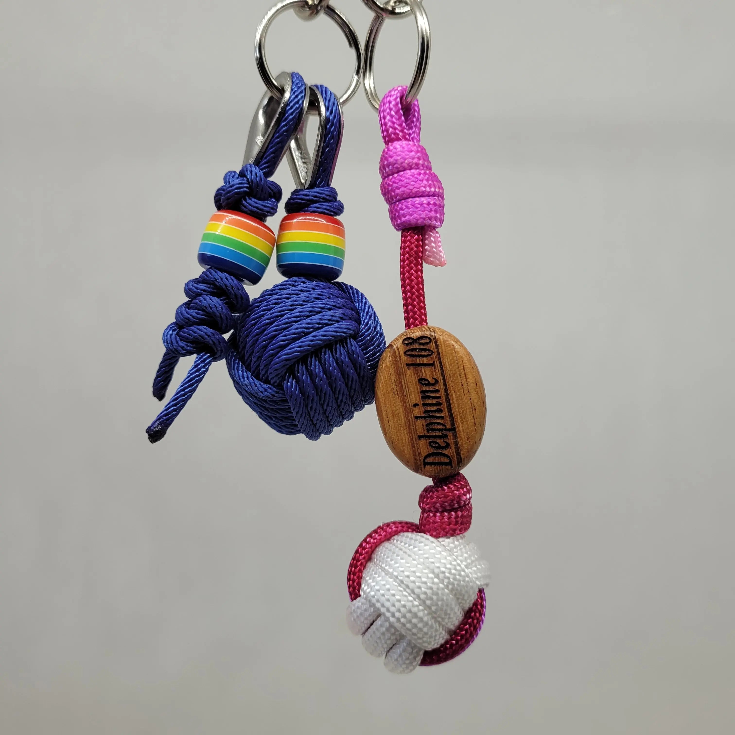 Porte-Clés  Pomme de Touline | Tresse Hélicoïdale et Son Bosco Aux fils des Noeuds