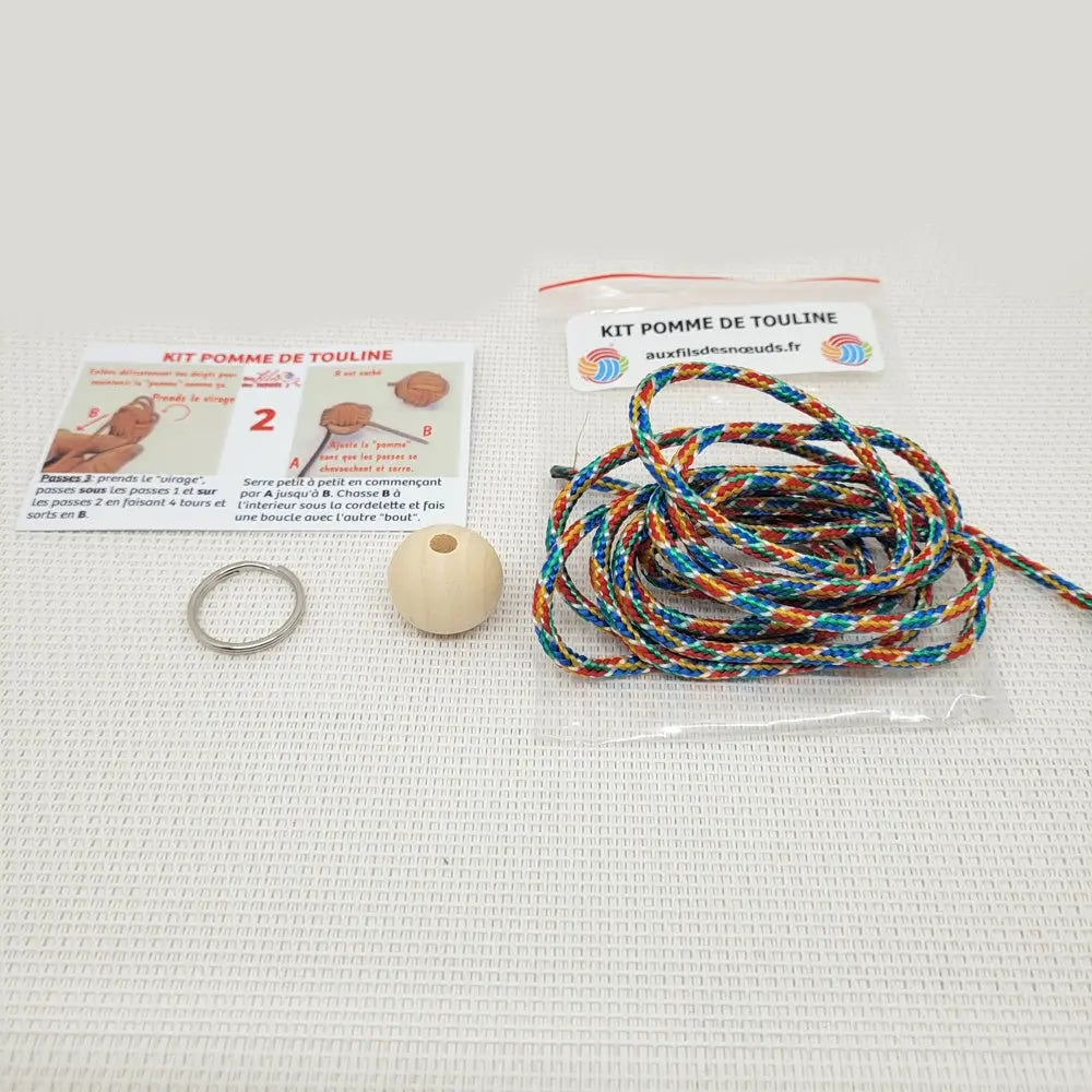 Porte-Clés │ Le Kit DIY Pomme de Touline Aux fils des noeuds