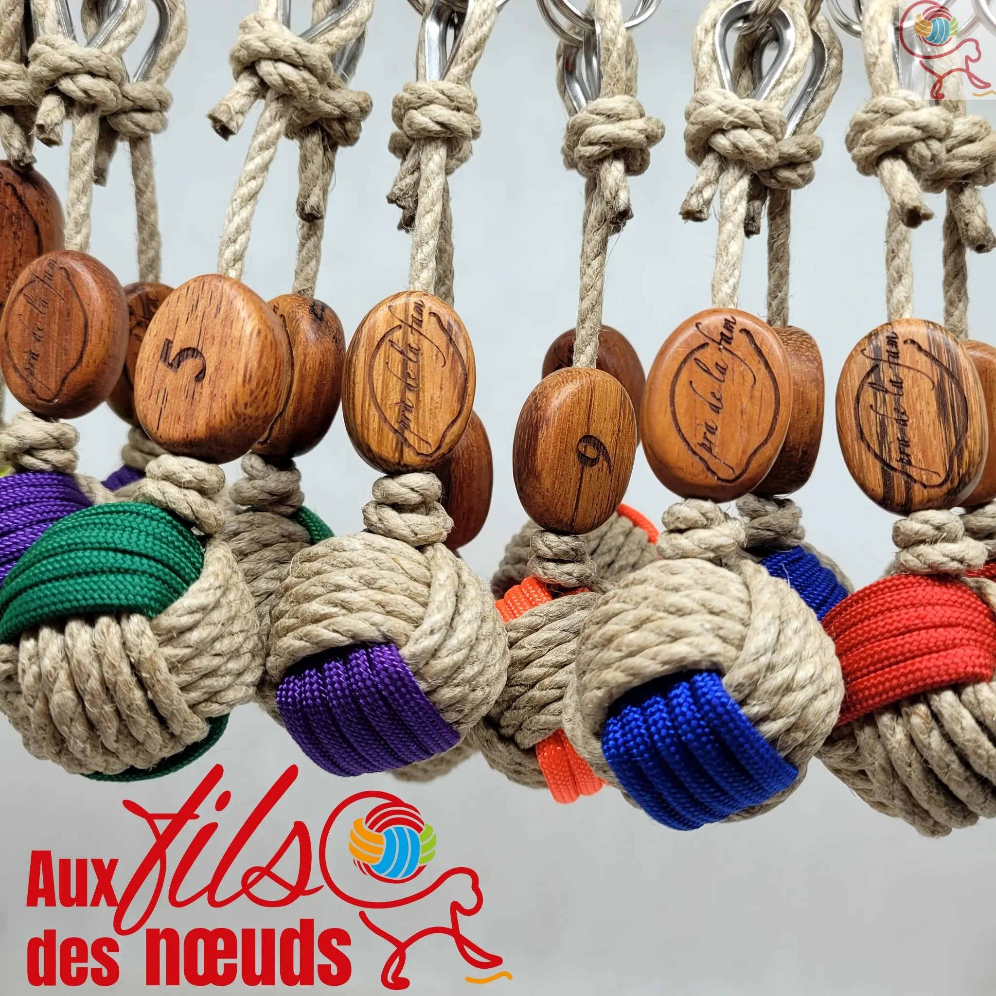 Porte-Clés La Bicolore Chanvre & P550 Aux fils des Noeuds