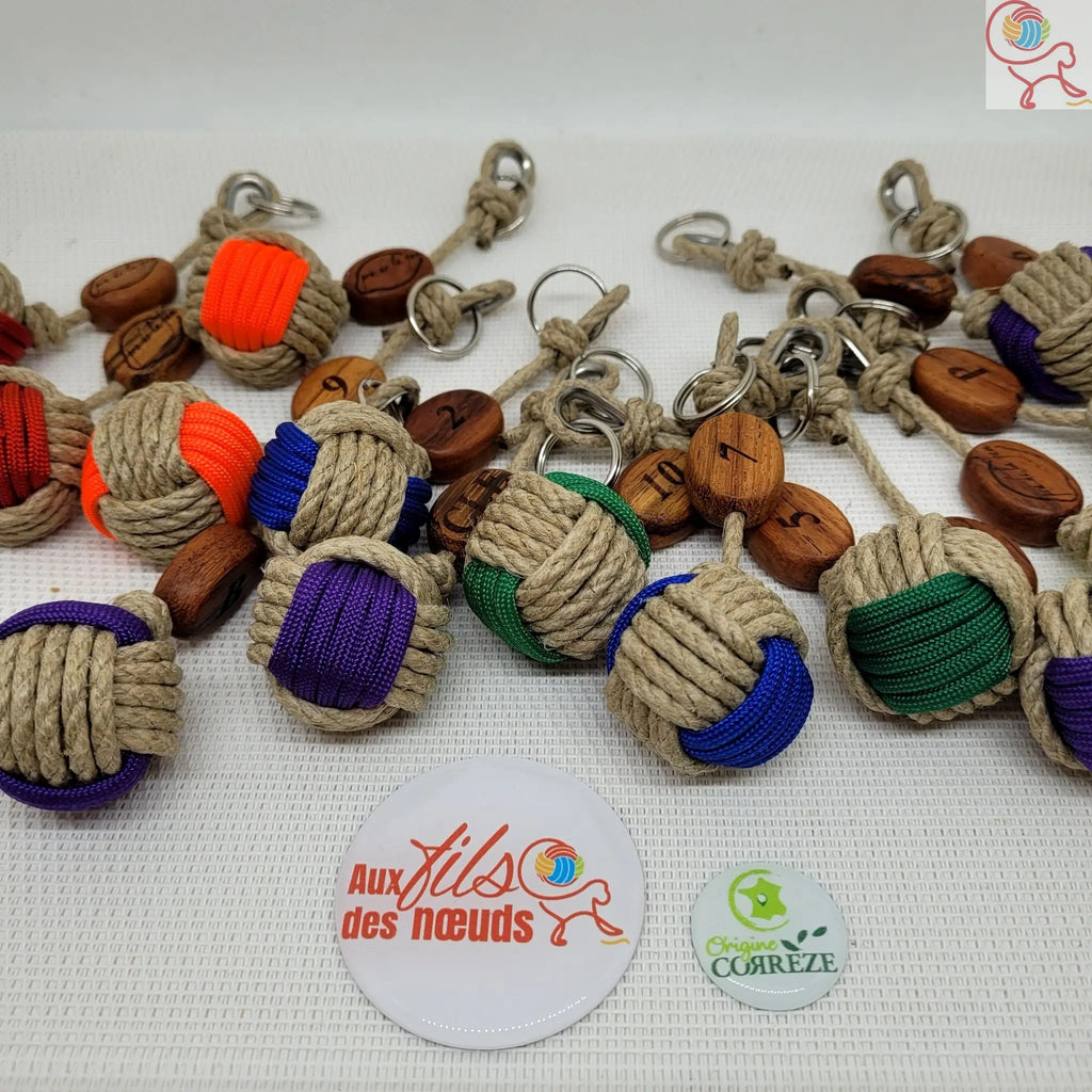 Porte-Clés La Bicolore Chanvre & P550 Aux fils des Noeuds