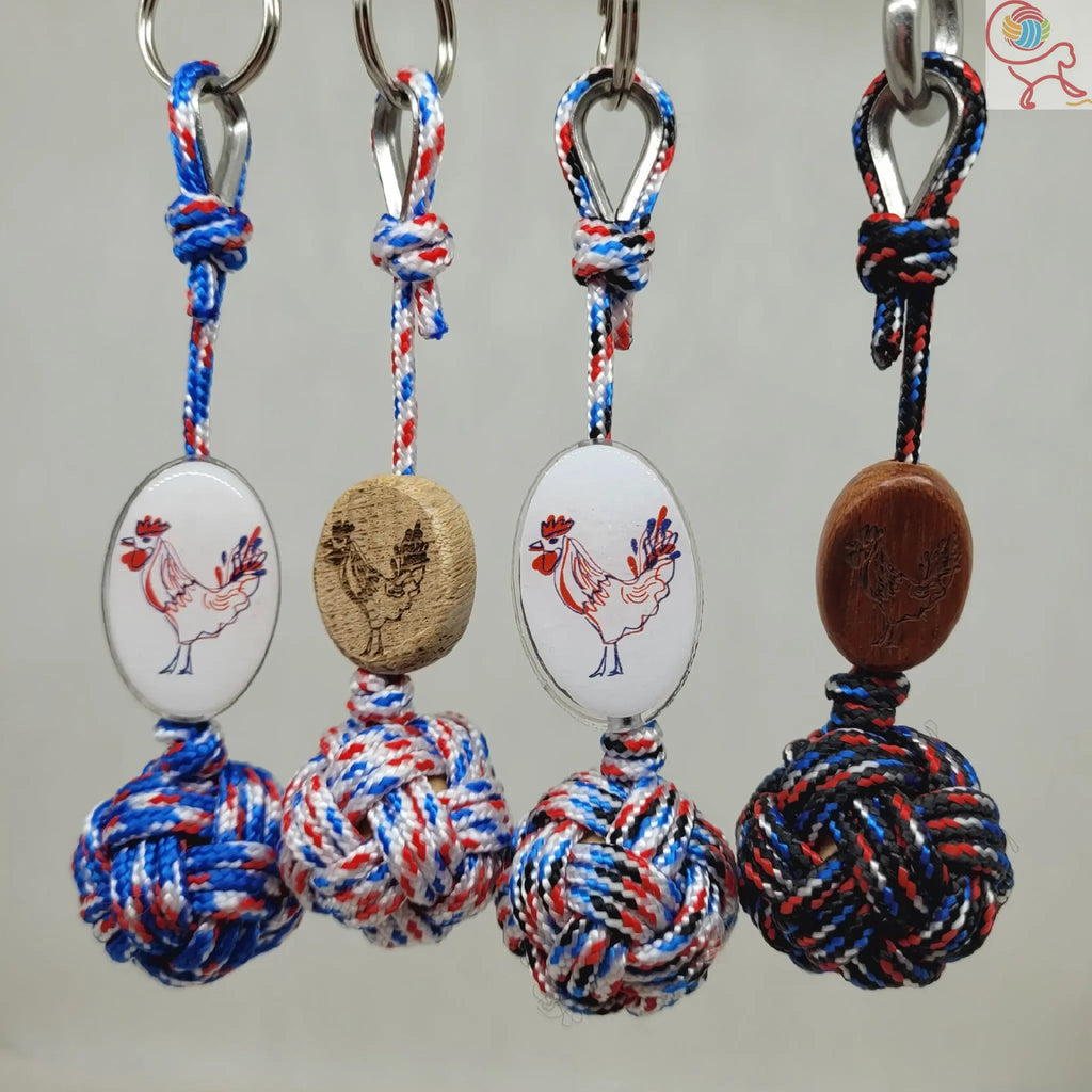 Porte-Clés La Tricoline 18 – Pomme de Touline Made in France Aux fils des noeuds