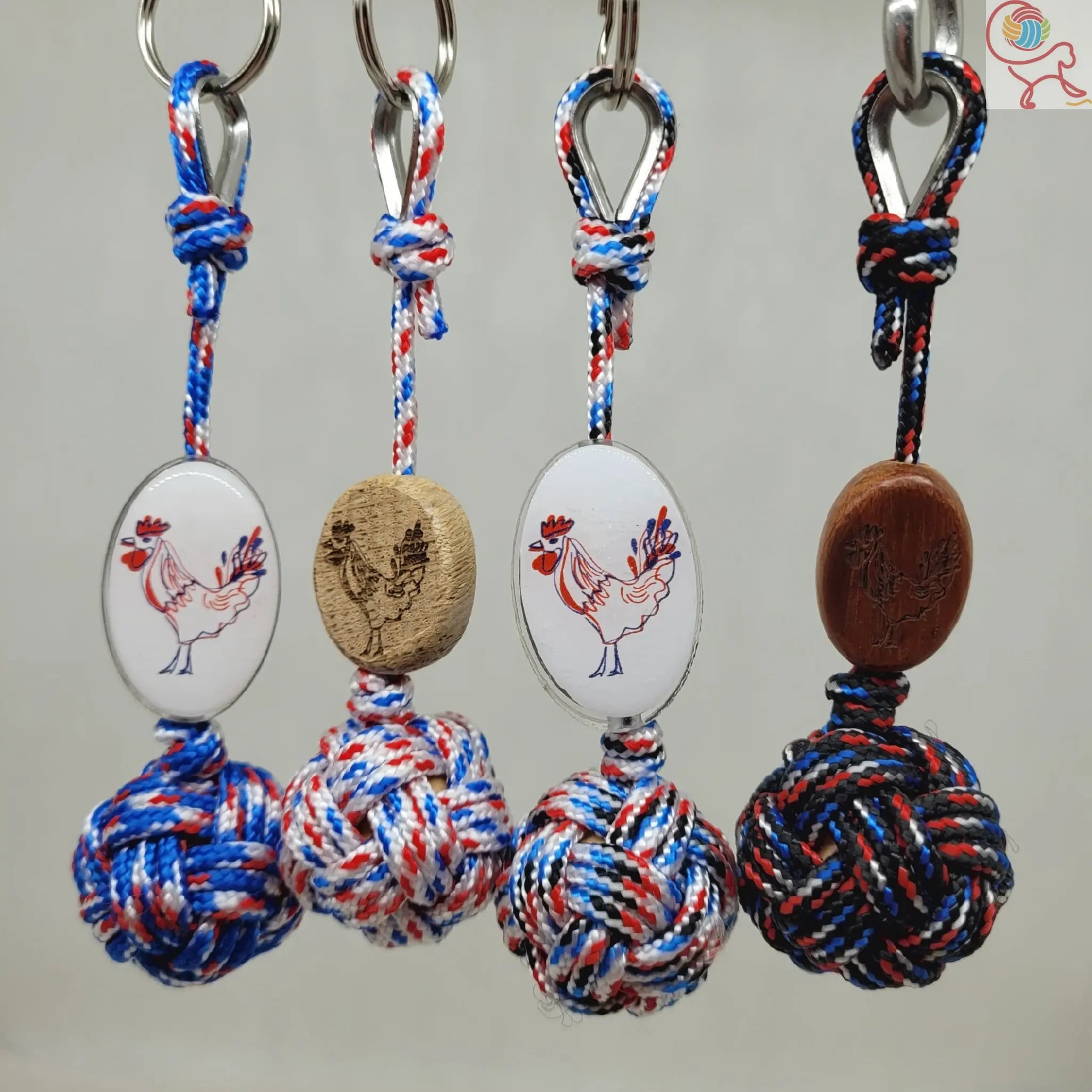 Porte-Clés La Tricoline 18 – Pomme de Touline Made in France Aux fils des noeuds