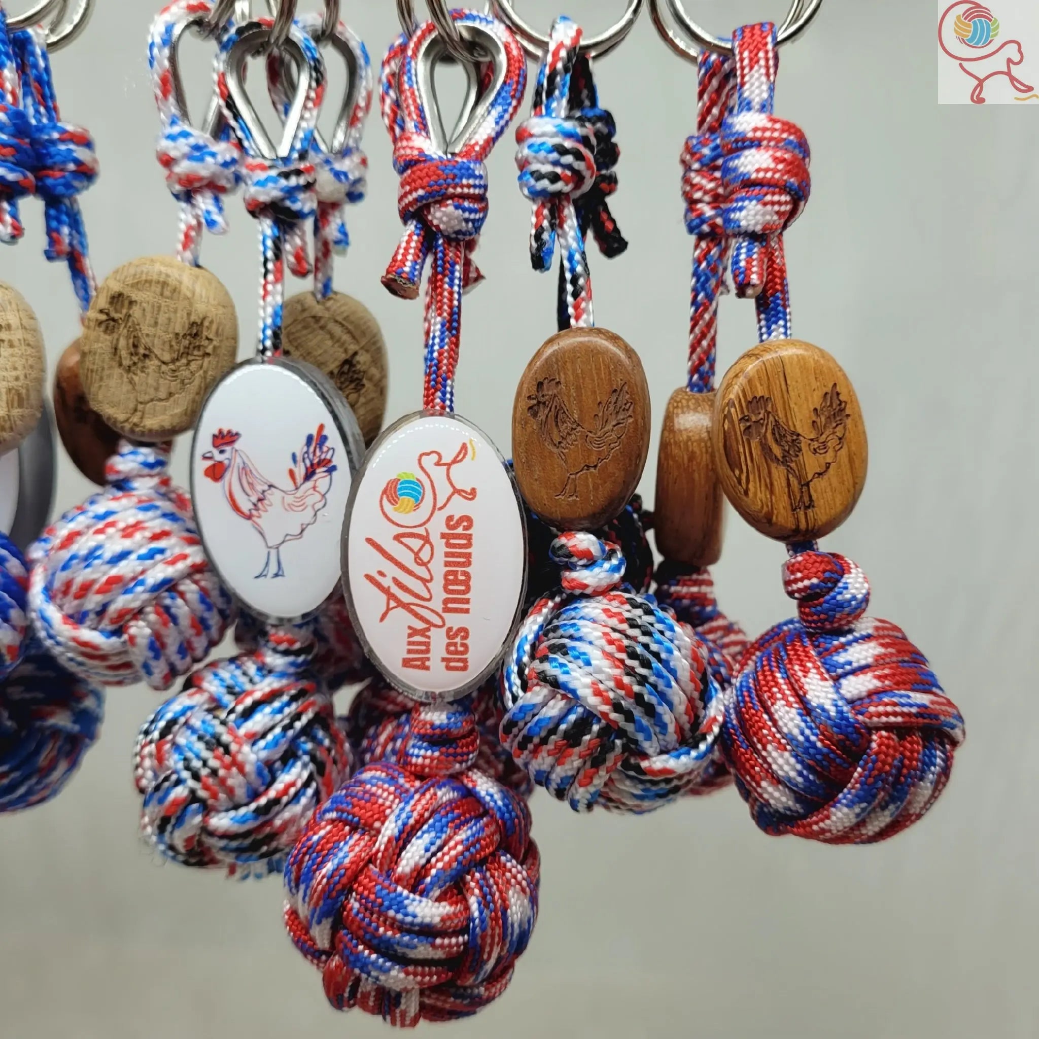 Porte-Clés La Tricoline 18 – Pomme de Touline Made in France Aux fils des noeuds