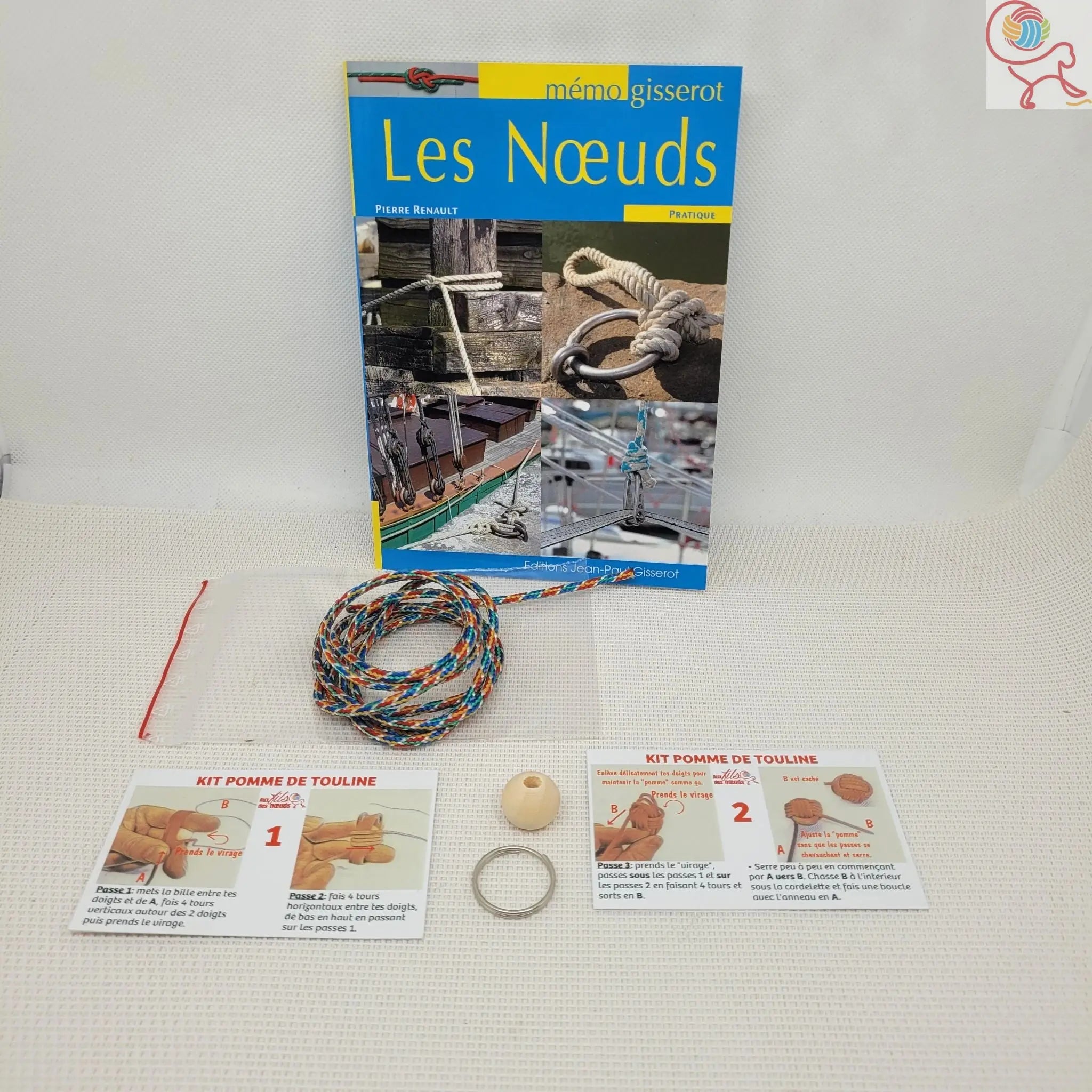 Porte-Clés Le Kit DIY Pomme de Touline Aux fils des noeuds