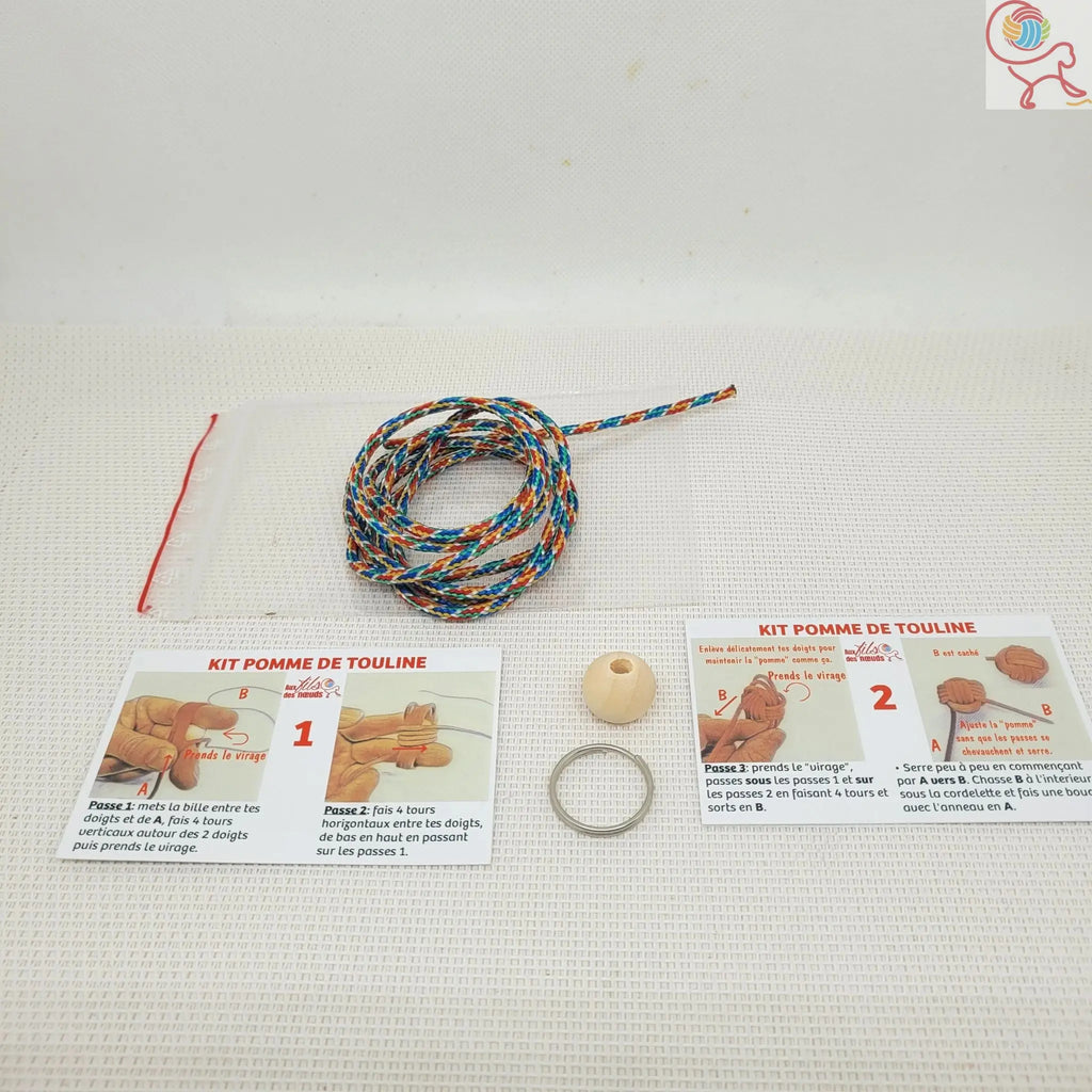 Porte-Clés Le Kit DIY Pomme de Touline Aux fils des noeuds
