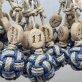 Porte-Clés Pomme de Touline Chanvre La Bicolore 18 Faces Aux fils des Noeuds
