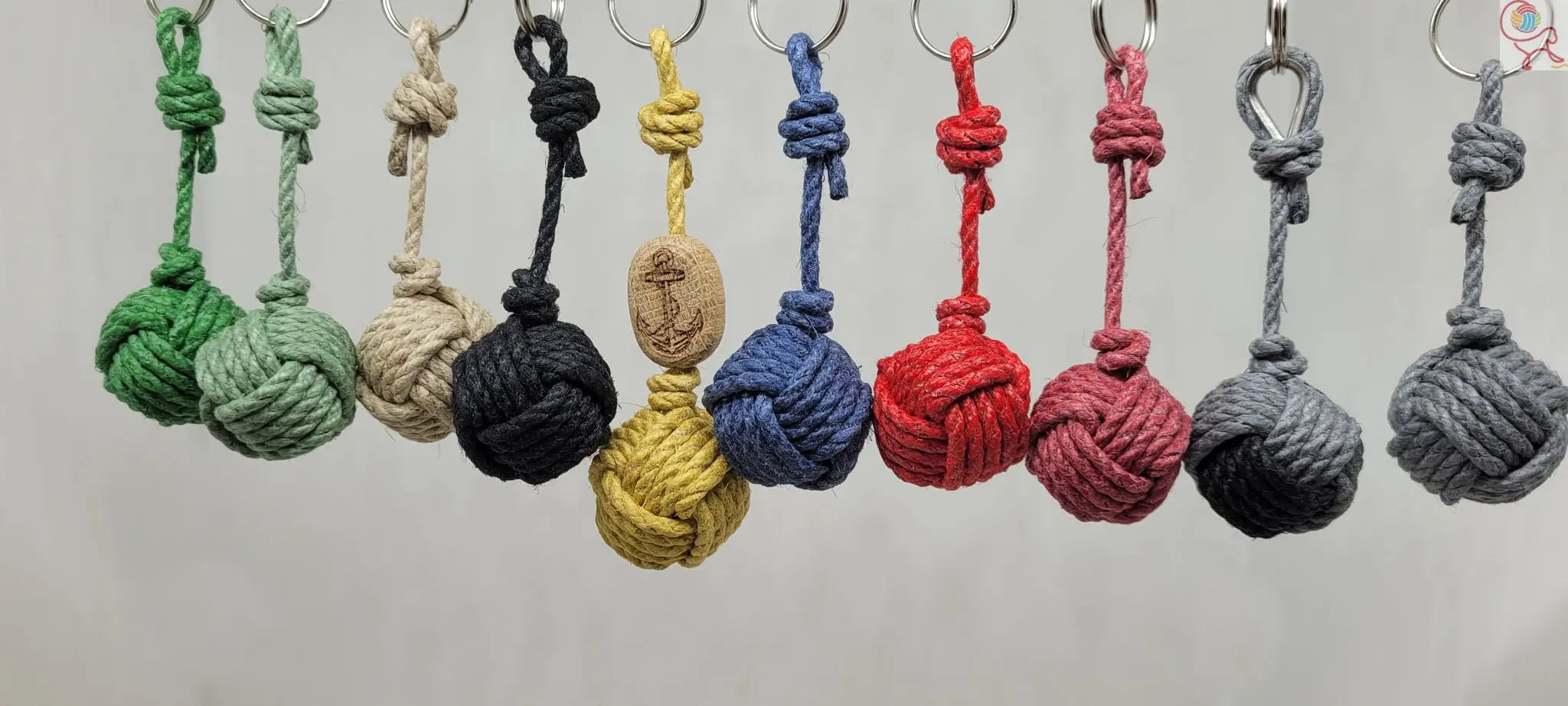 Porte-Clés Pomme de Touline Chanvre La Classique 3 mm Aux fils des Noeuds