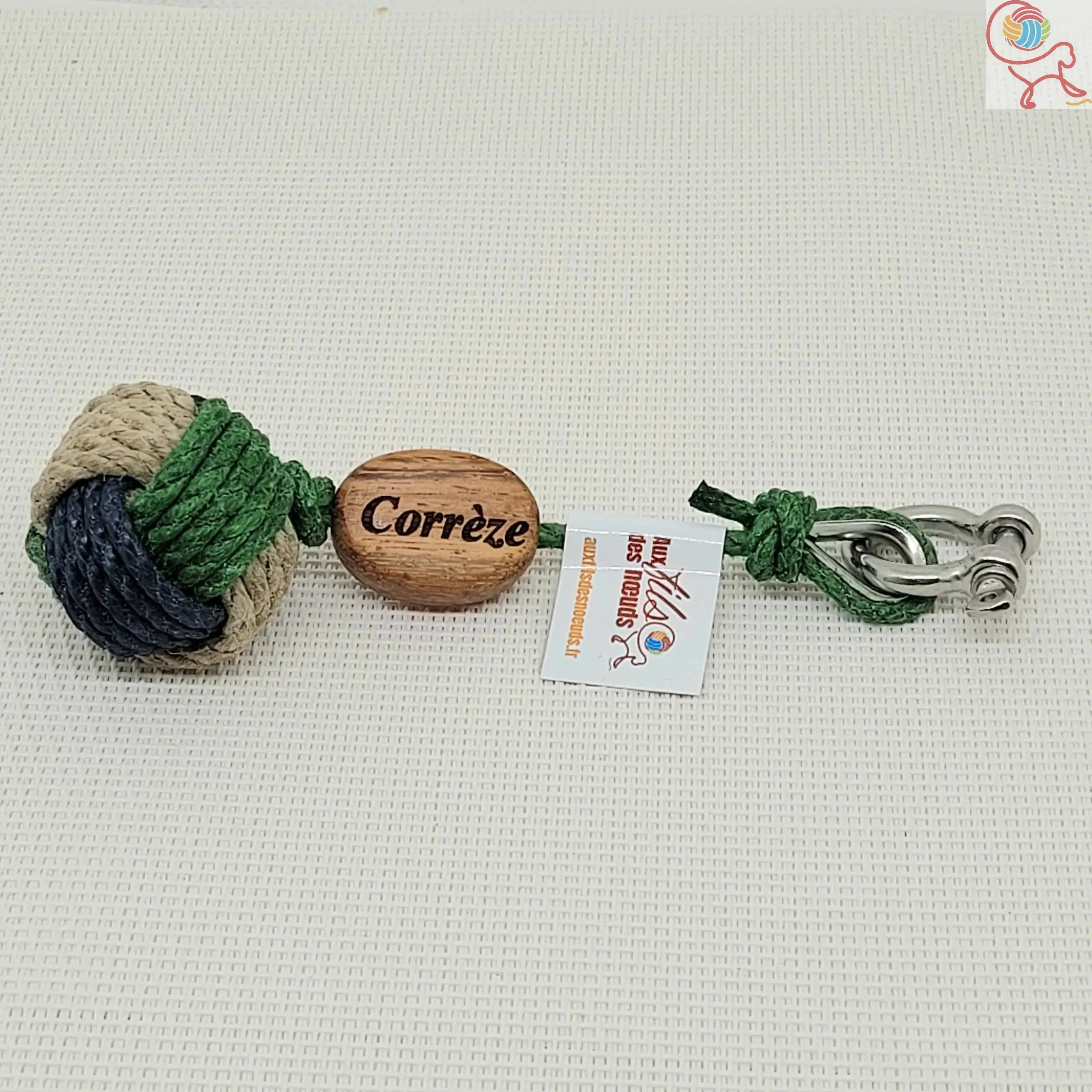 Porte-cls pomme de touline personnalisables tricolore Aux fils des noeuds