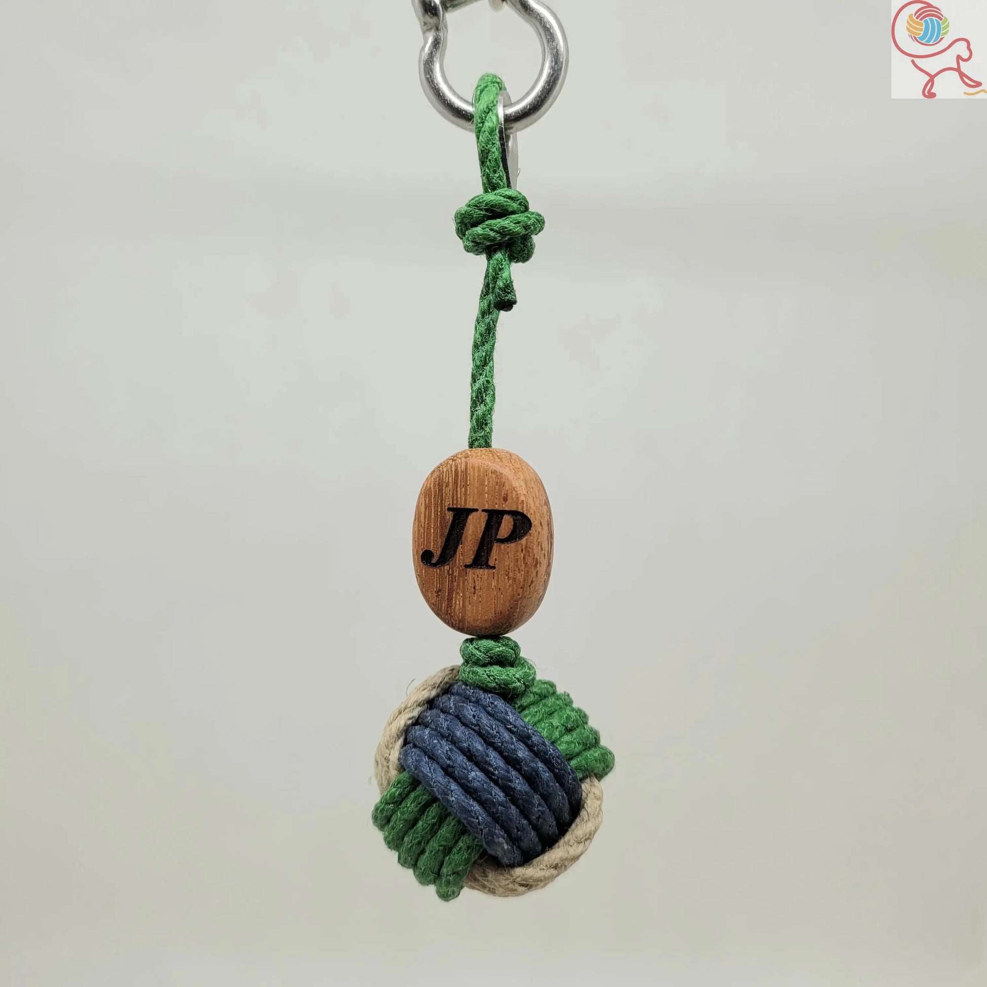 Porte-Clés Pomme de Touline Chanvre La Tricolore 3 mm Aux fils des Noeuds