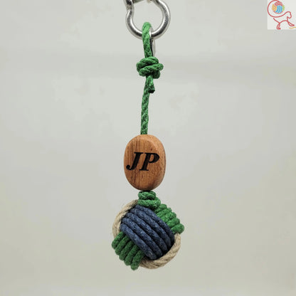 Porte-Clés Pomme de Touline Chanvre La Tricolore 3 mm Aux fils des Noeuds