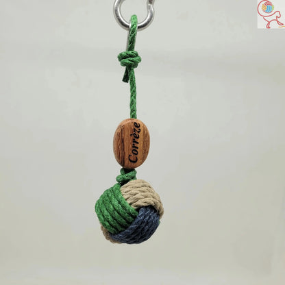 Porte-Clés Pomme de Touline Chanvre La Tricolore 3 mm Aux fils des Noeuds
