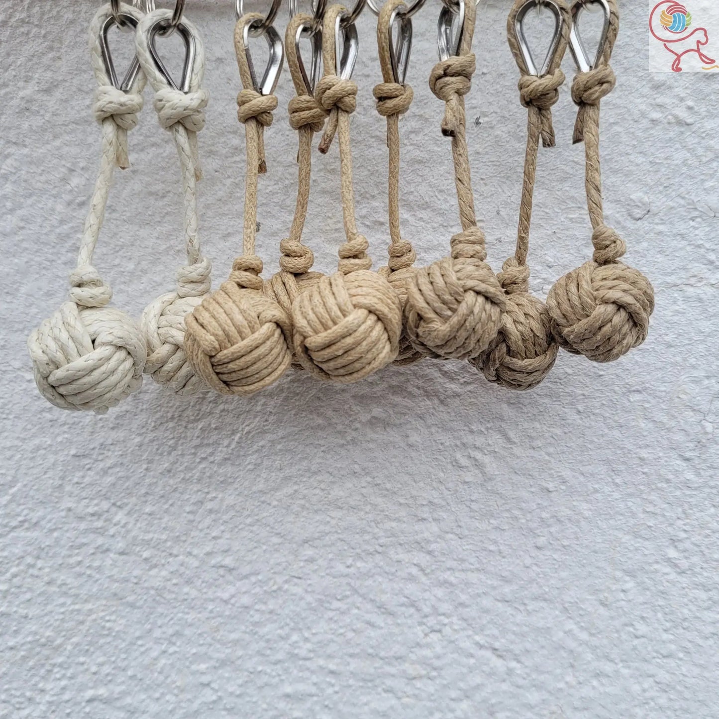 Porte-Clés Pomme de Touline Lin La Classique Aux fils des Noeuds