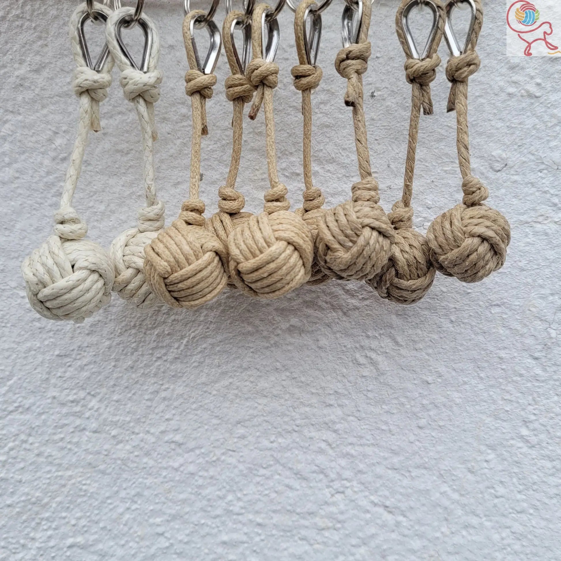 Porte-Clés Pomme de Touline Lin La Classique Aux fils des Noeuds
