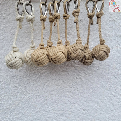 Porte-Clés Pomme de Touline Lin La Classique Aux fils des Noeuds