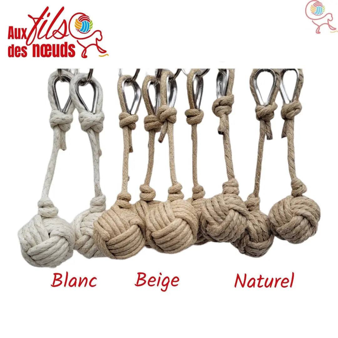 Porte-Clés Pomme de Touline Lin La Classique Aux fils des Noeuds