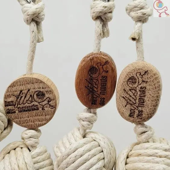 Porte-Clés Pomme de Touline Lin La Classique Aux fils des Noeuds